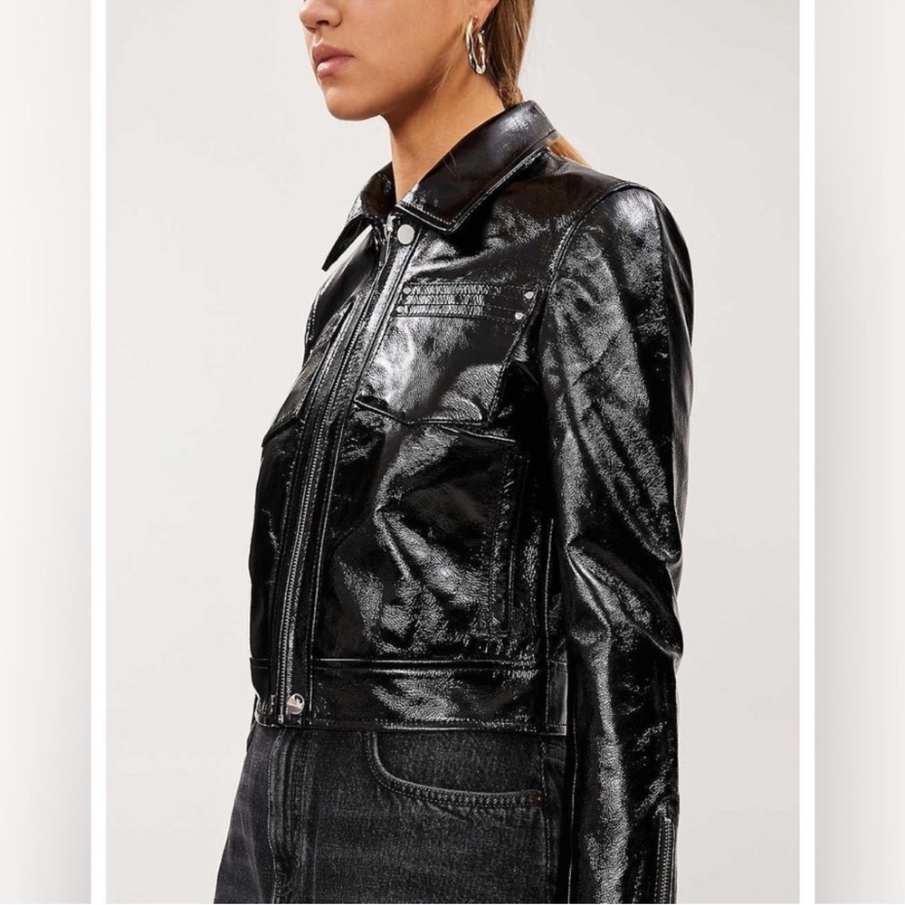 Maje Shiny Black Jacket